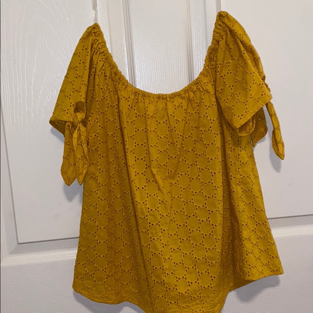 Off the Shoulder Yellow Top